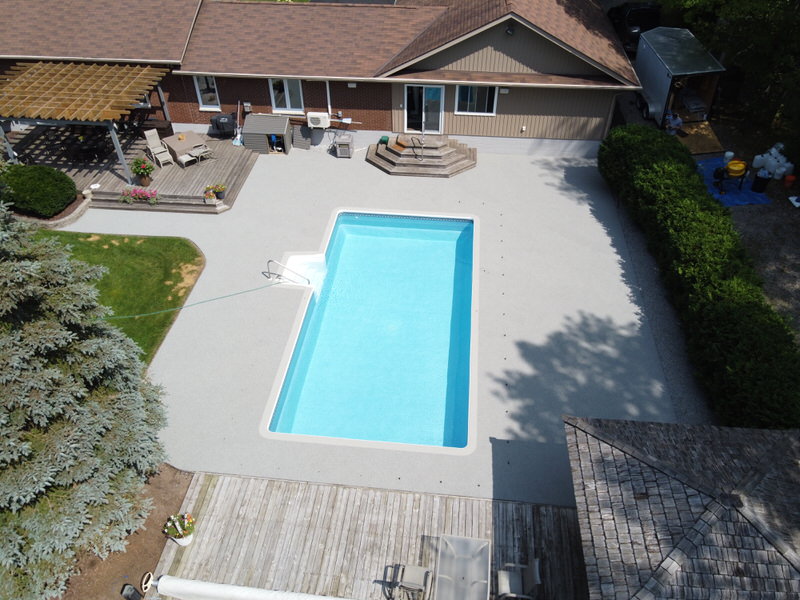 front deck rubber paving