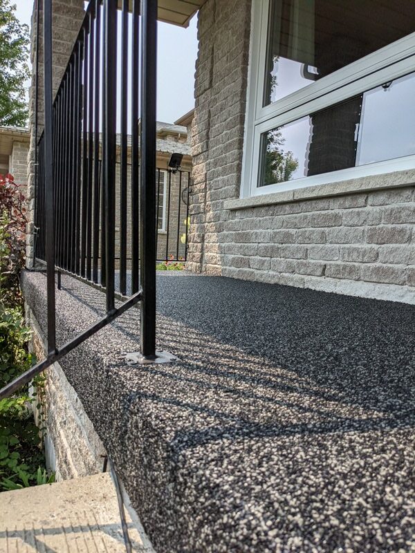 front deck rubber paving